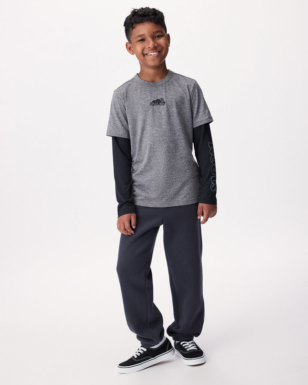 Kids Renew Cooper Long Sleeve T-Shirt / SALT & PEPPER