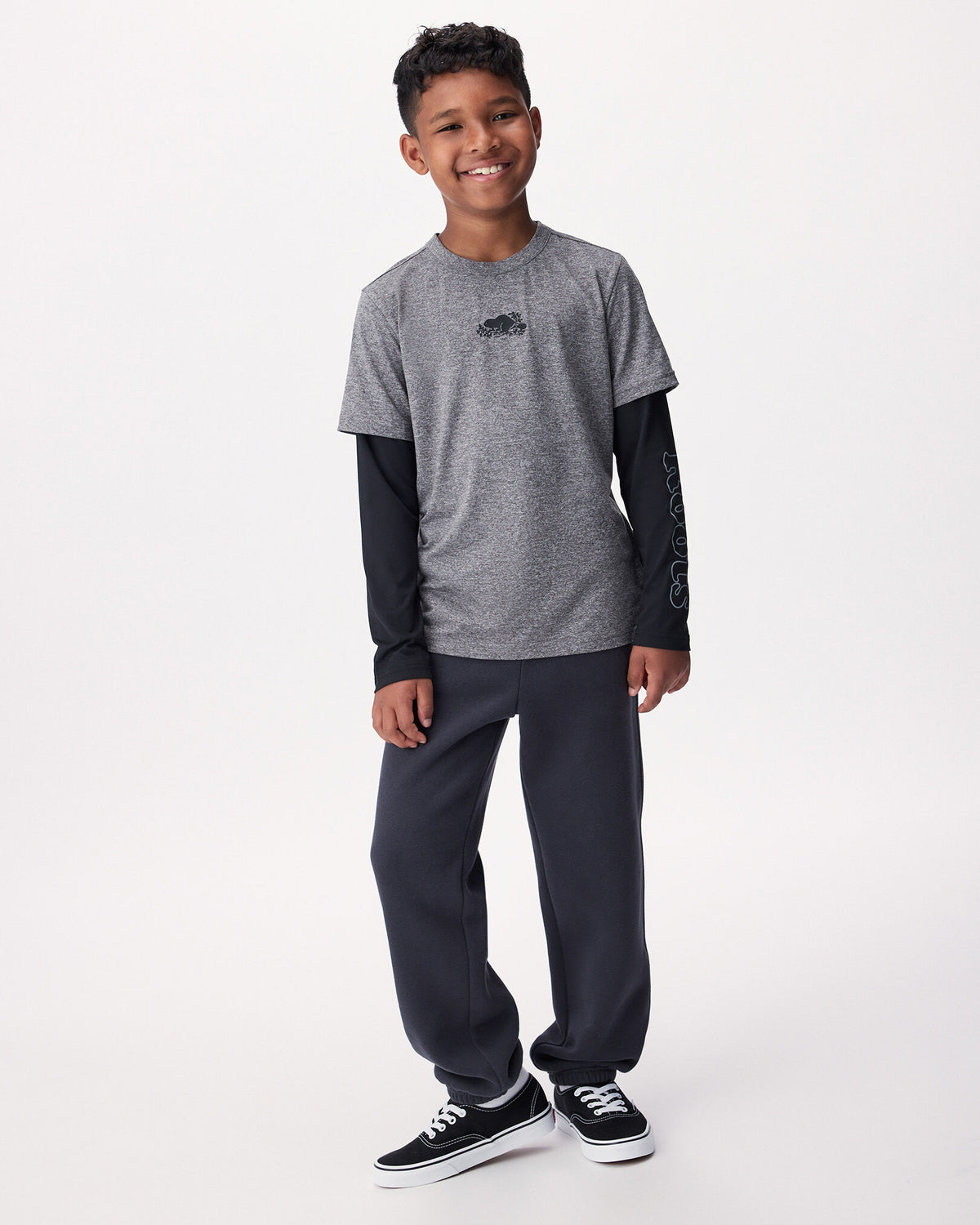 Kids Renew Cooper Long Sleeve T-Shirt / SALT & PEPPER
