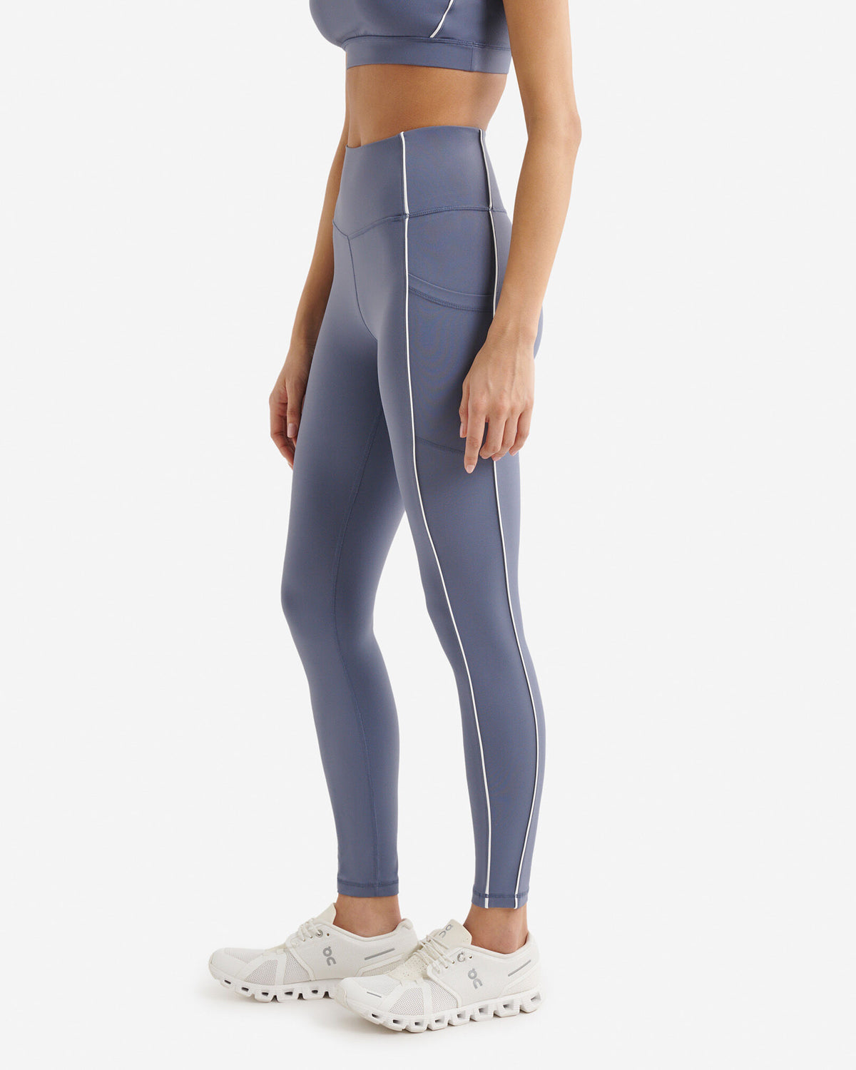 Restore Stretch Piped Legging / TIDAL BLUE