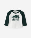 Baby Organic Cooper Baseball T-Shirt / VARSITY GREEN