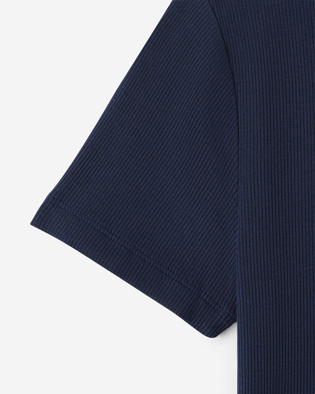Roam Rib Fitted Short Sleeve Top / NAVY BLAZER