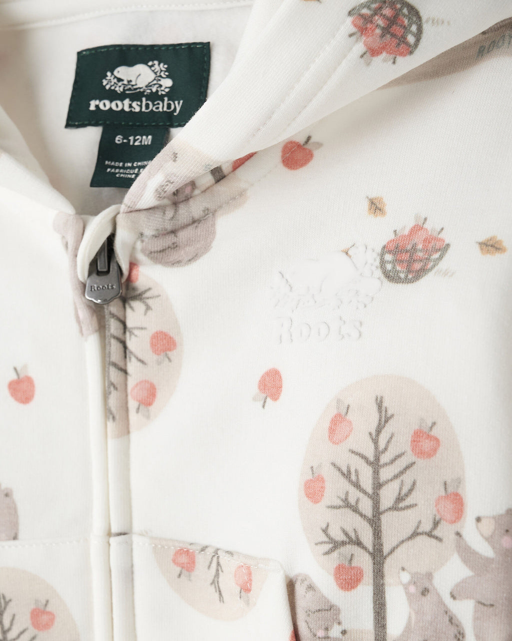 Baby Cozy Bear Full Zip Hoodie / EGRET
