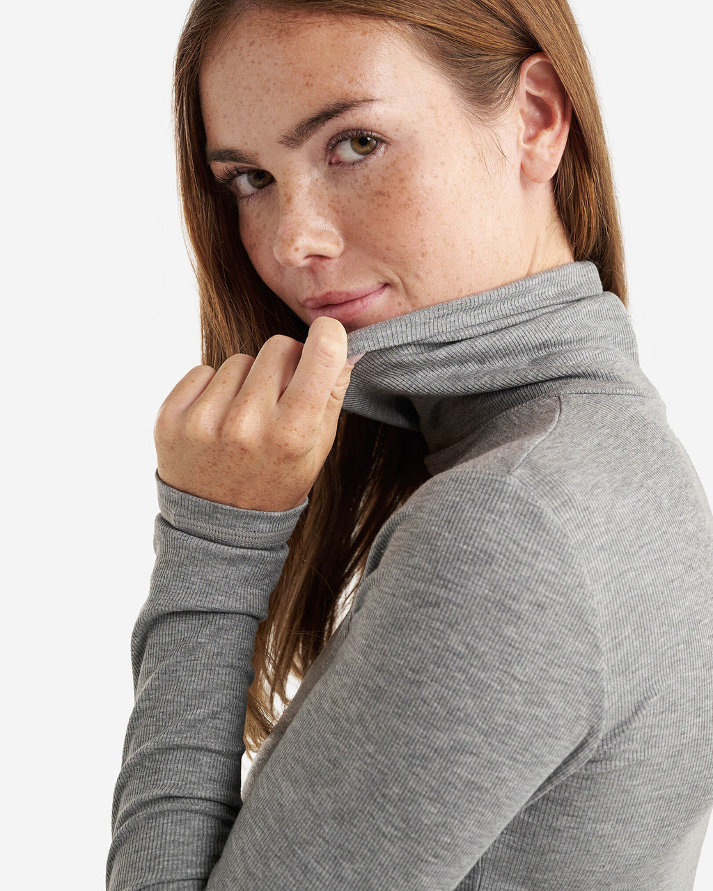 Rib Turtleneck / MEDIUM GREY MIX
