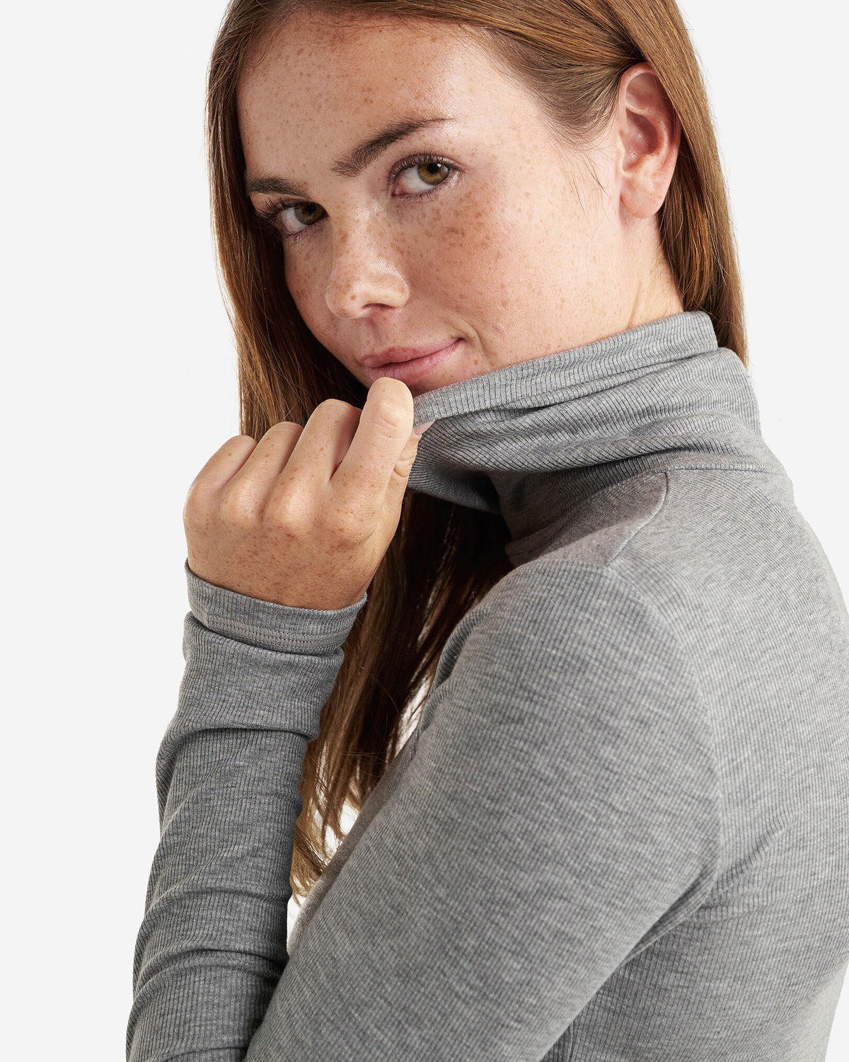 Rib Turtleneck / MEDIUM GREY MIX