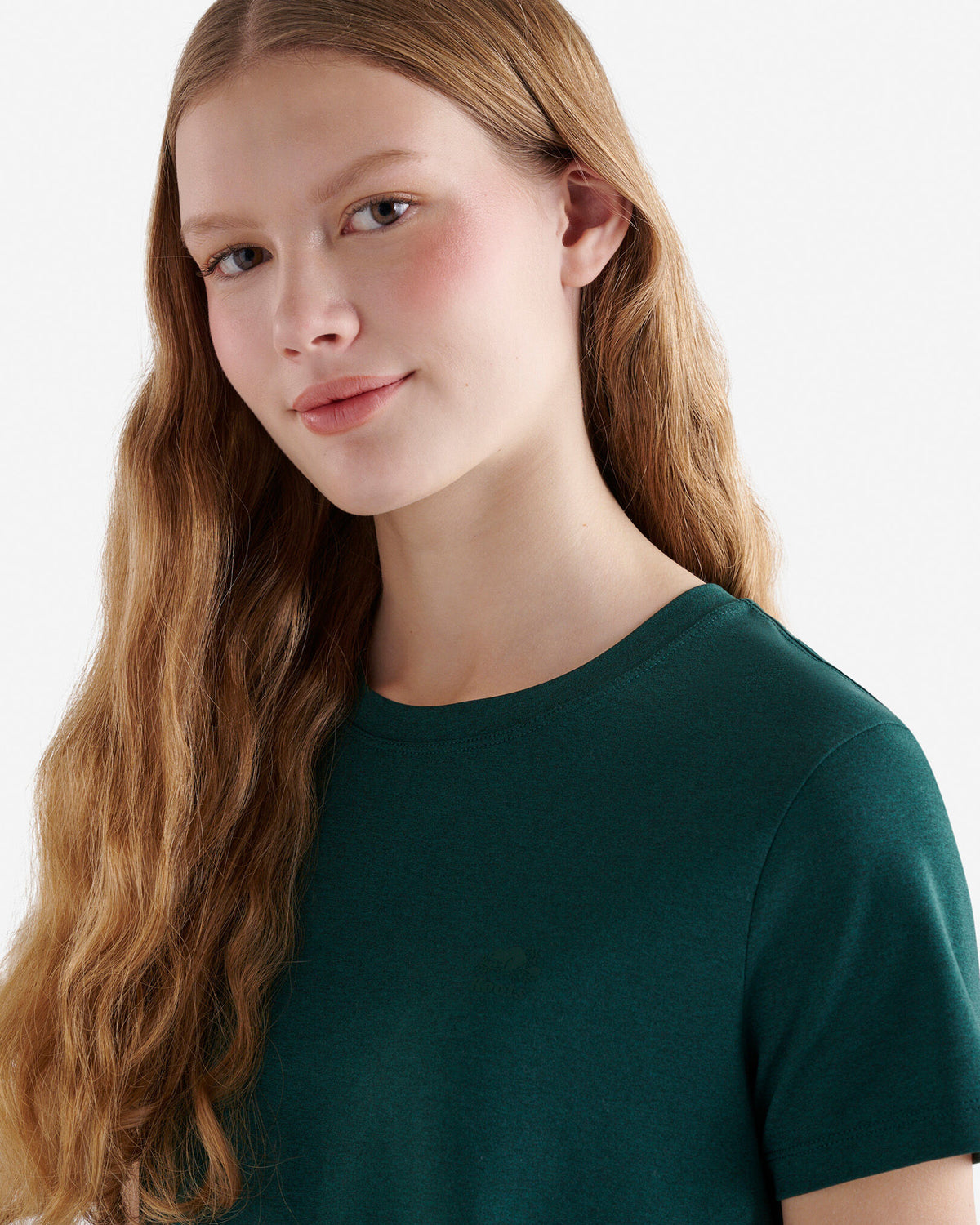 Renew Knit Short Sleeve Top / VARSITY GREEN MIX