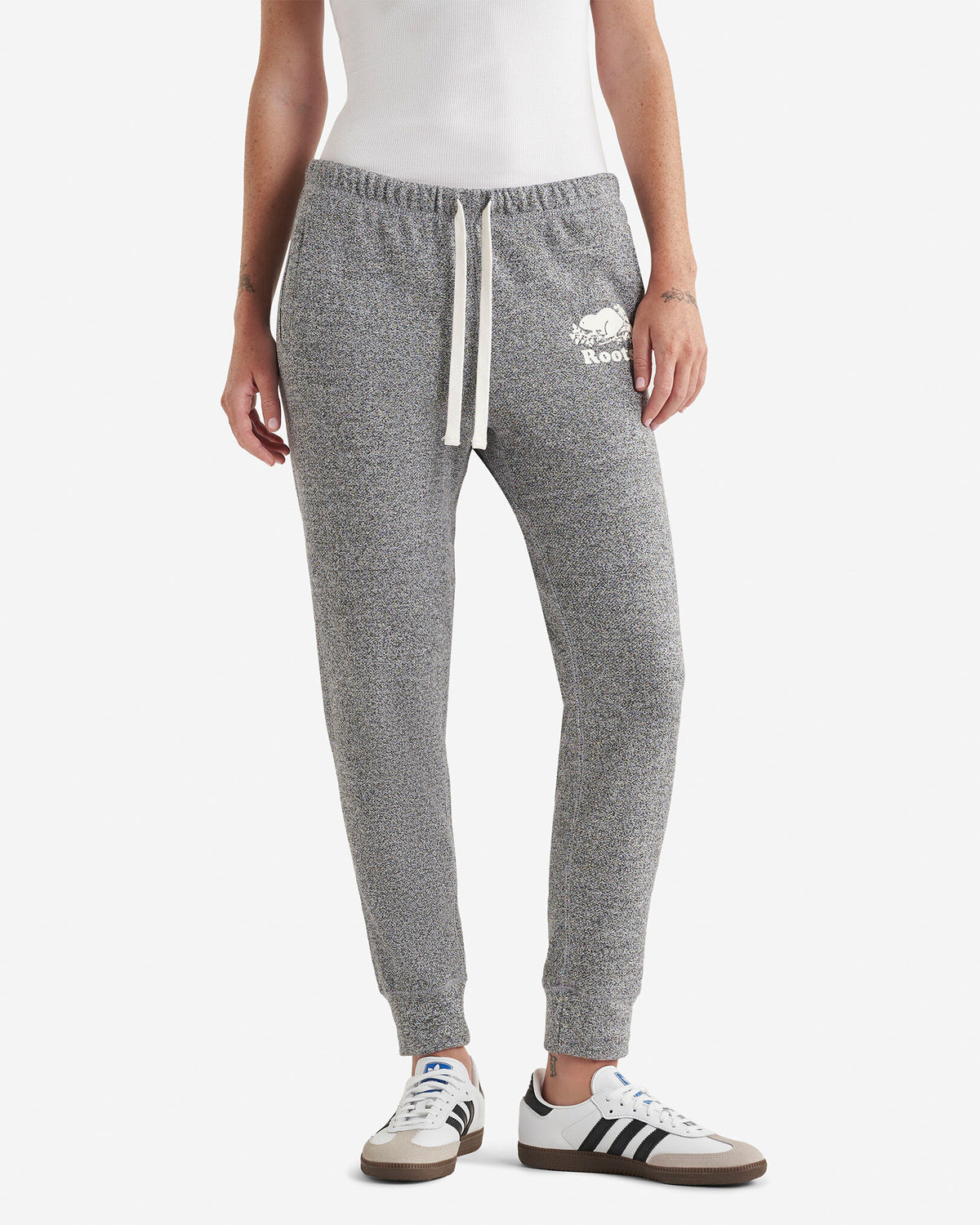 Organic Original Slim Cuff Sweatpant Short (26 Inch Inseam) / SALT & PEPPER