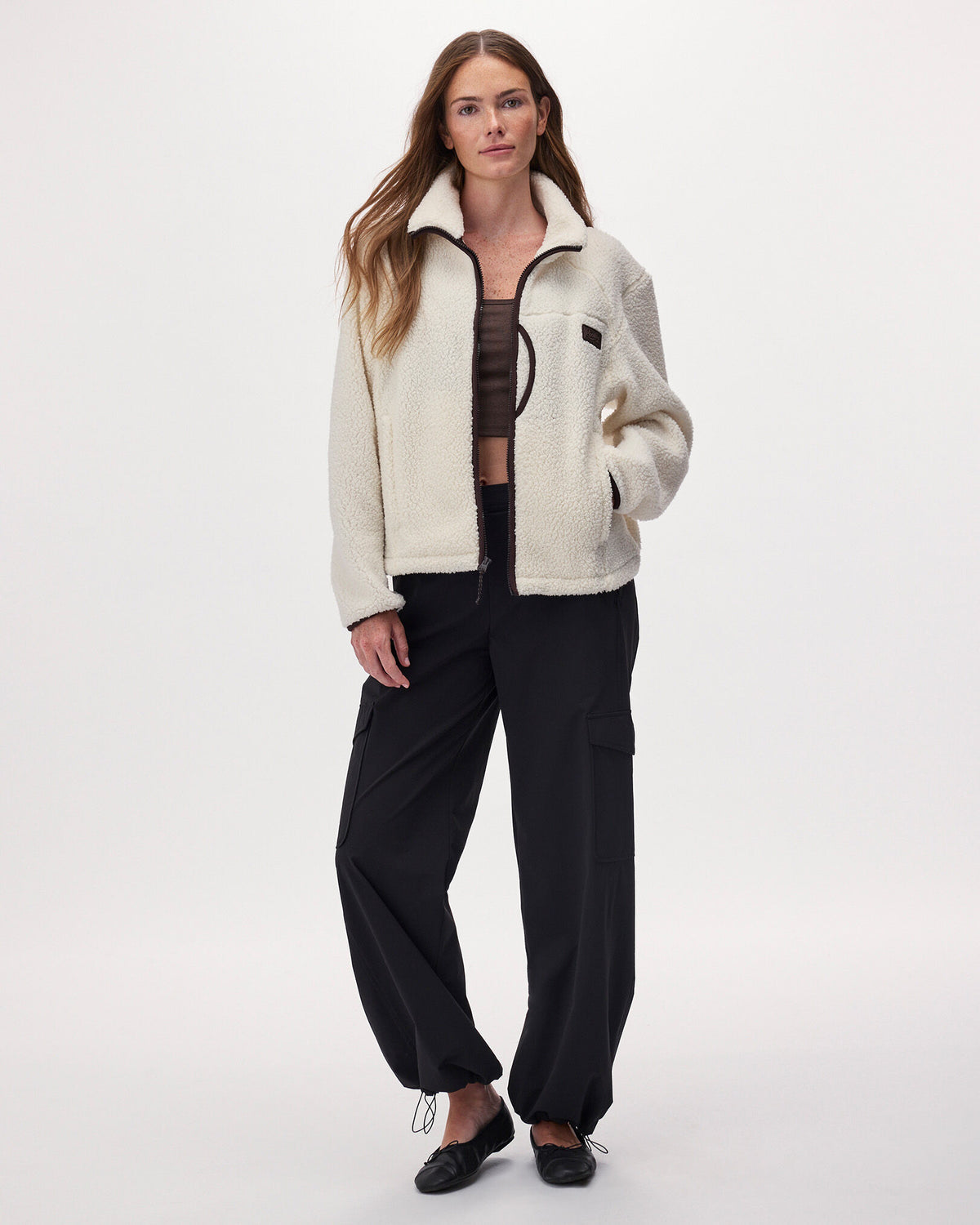 Alta Shearling Fleece Jacket / EGRET