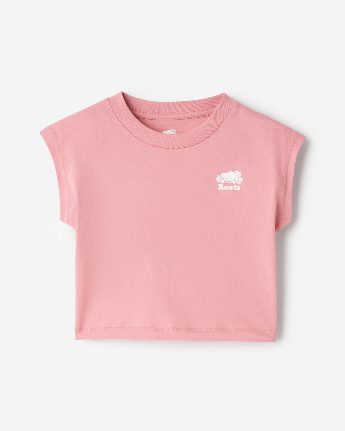 Toddler Girls Sleeveless Boxy T-Shirt / BRANDIED APRICOT