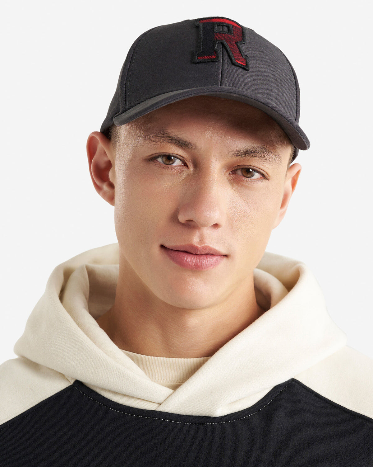 Plaid Baseball Cap / CHARCOAL BLACK