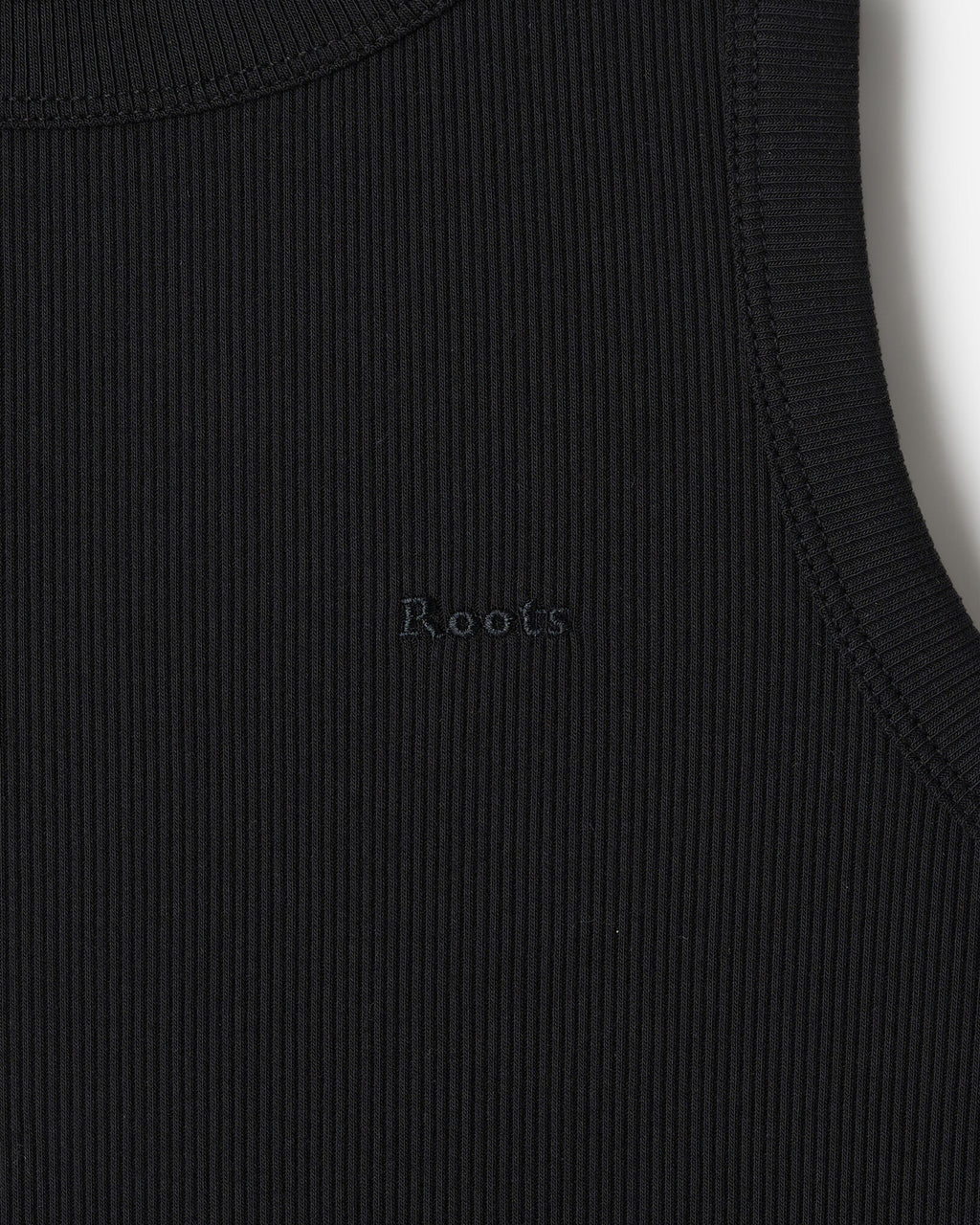 Roam Rib Fitted Tank Top / BLACK