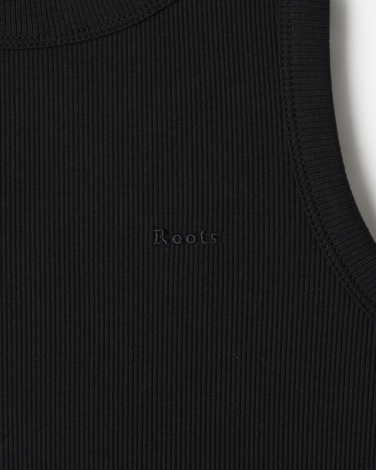 Roam Rib Fitted Tank Top / BLACK
