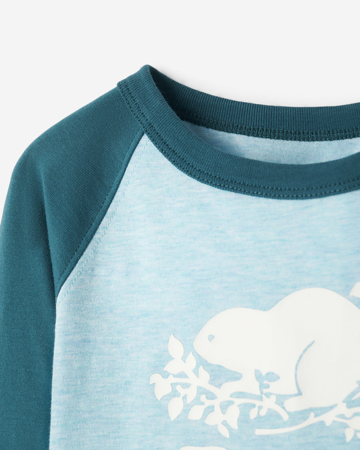 Baby Cooper Baseball Long Sleeve T-Shirt / OCEAN TEAL