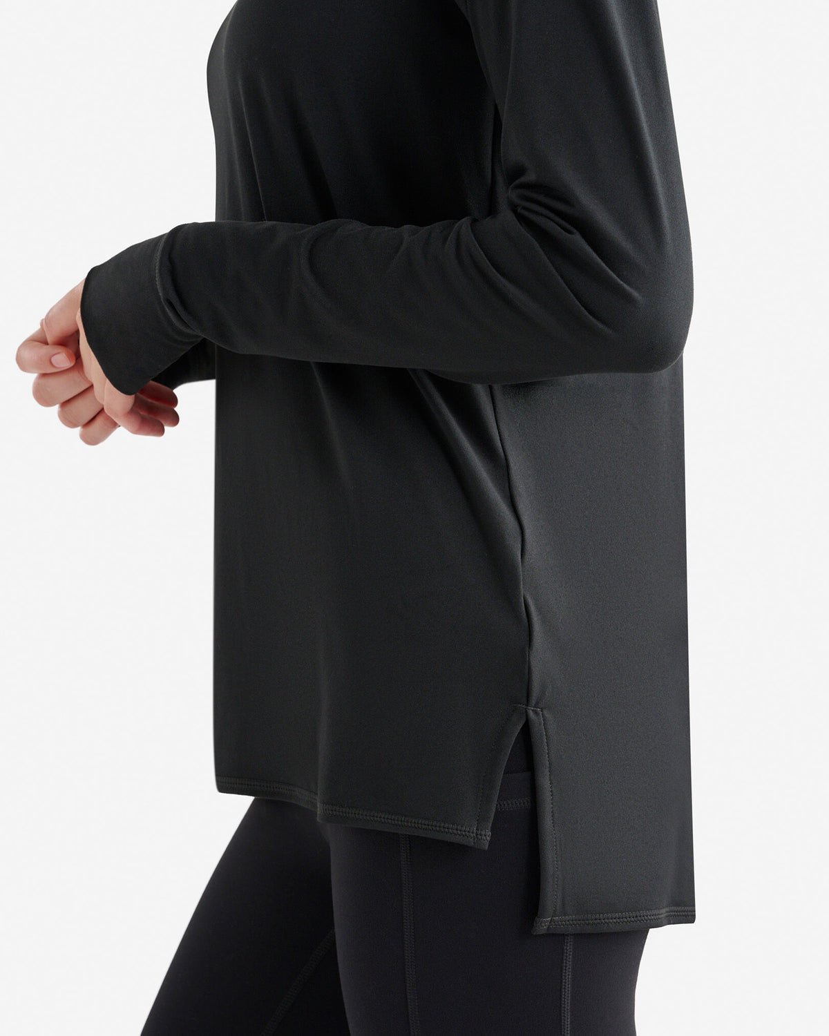 Renew Knit Long Sleeve Top 2.0 / BLACK