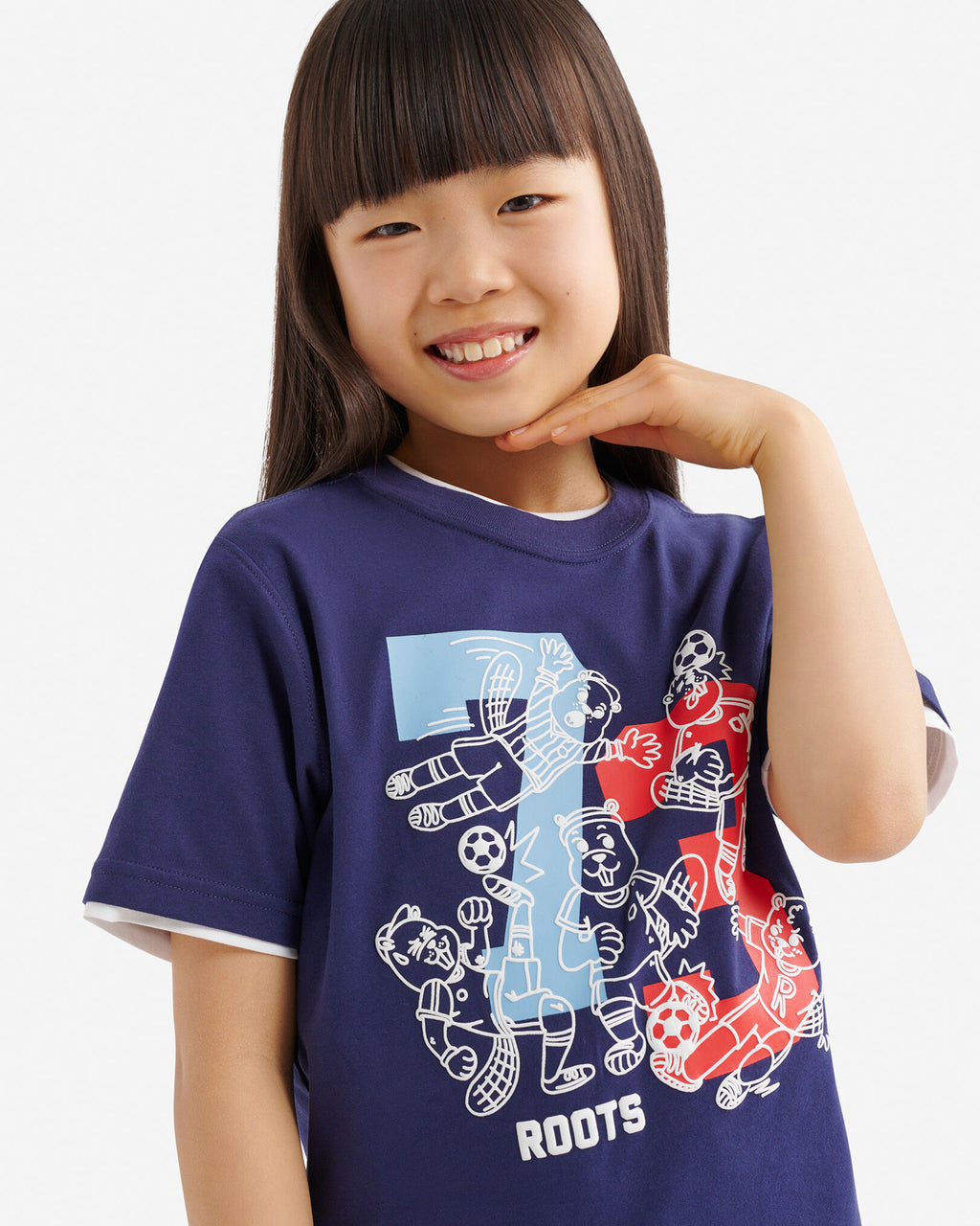 Kids Beaver League T-Shirt / INDIGO INK