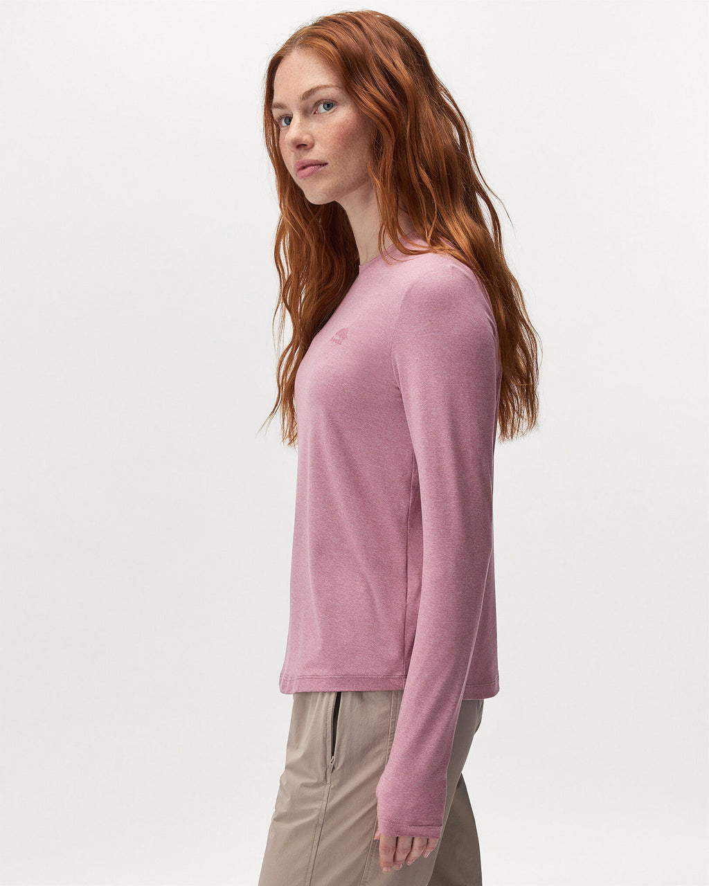Renew Knit Classic Long Sleeve Top / DUSKY PLUM MIX