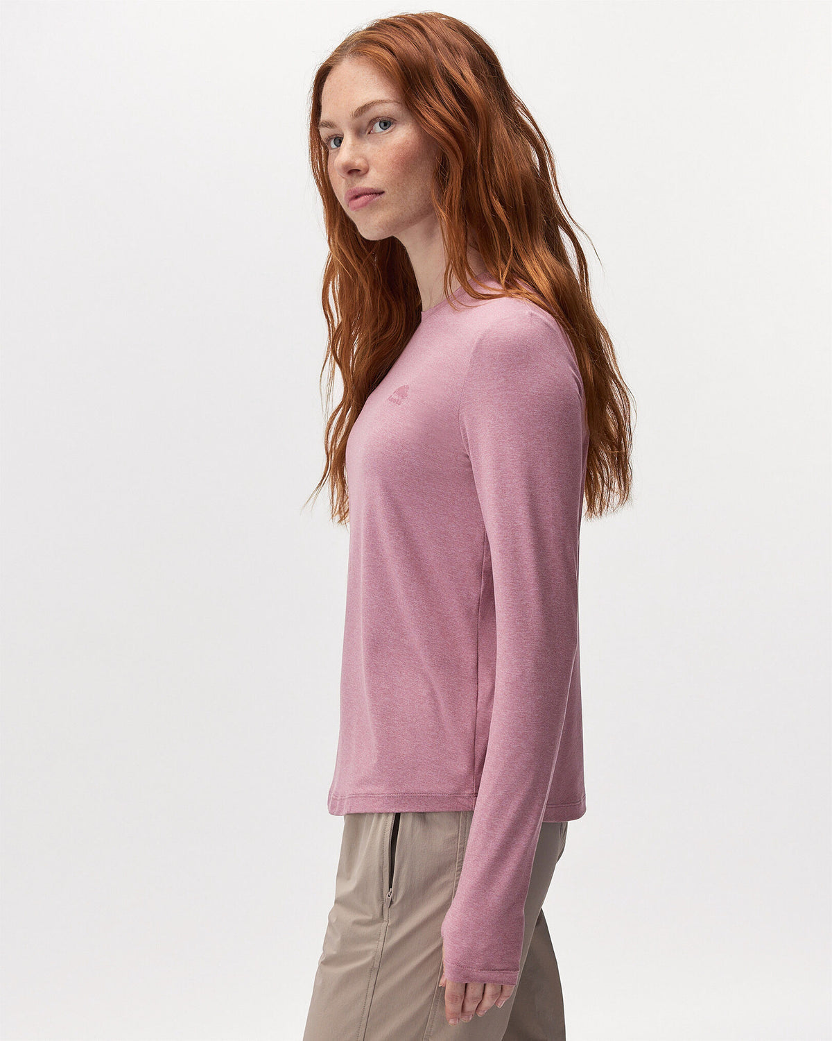 Renew Knit Classic Long Sleeve Top / DUSKY PLUM MIX
