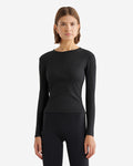 Roam Rib Fitted Long Sleeve Henley / BLACK