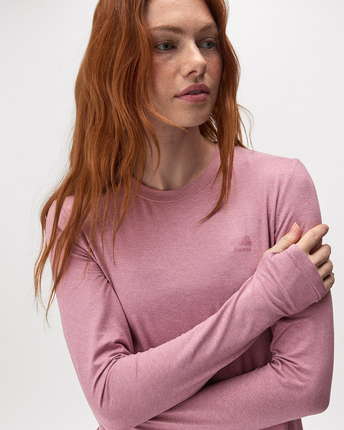 Renew Knit Classic Long Sleeve Top / DUSKY PLUM MIX