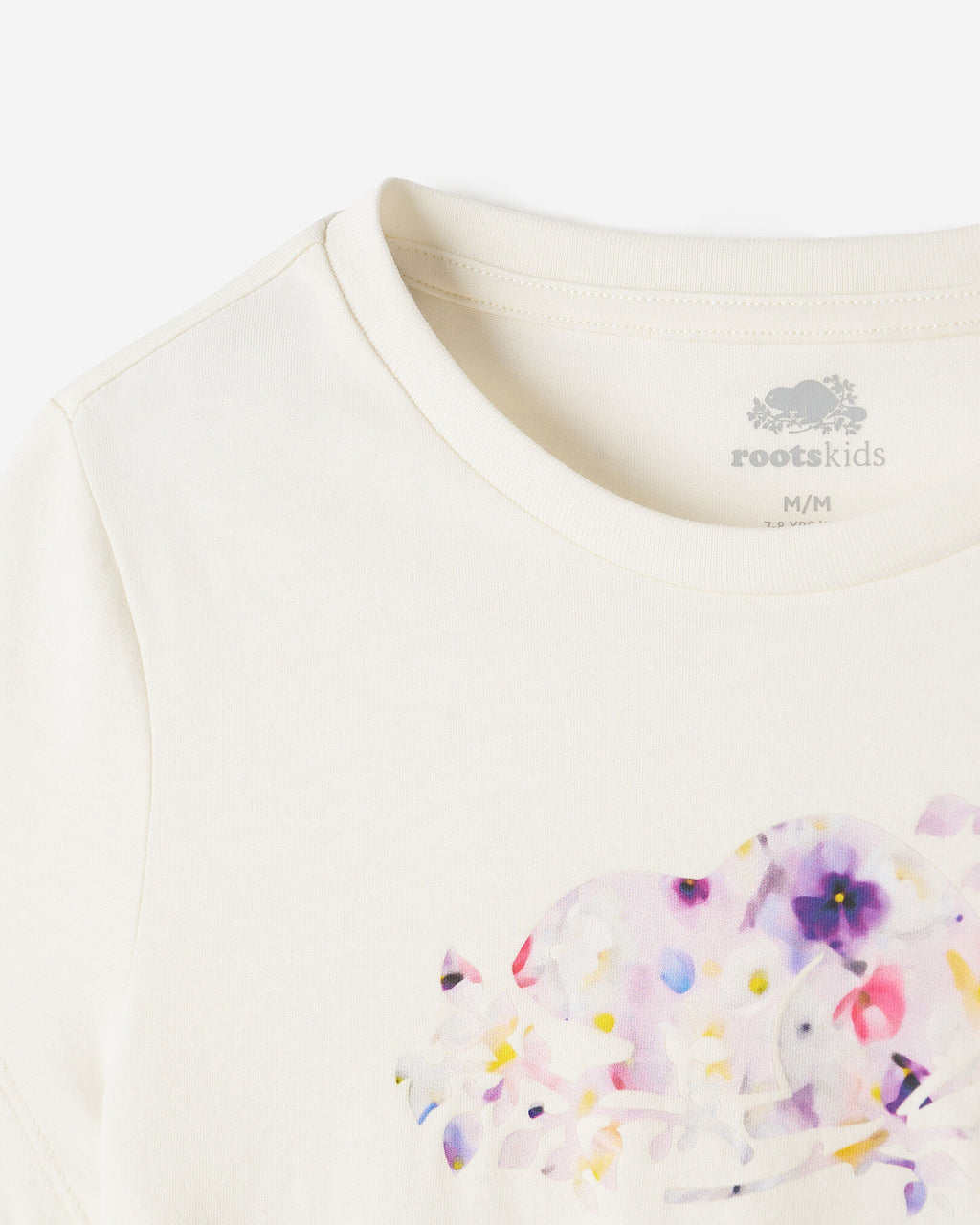 Kids Petal Pop Slim T-Shirt / EGRET