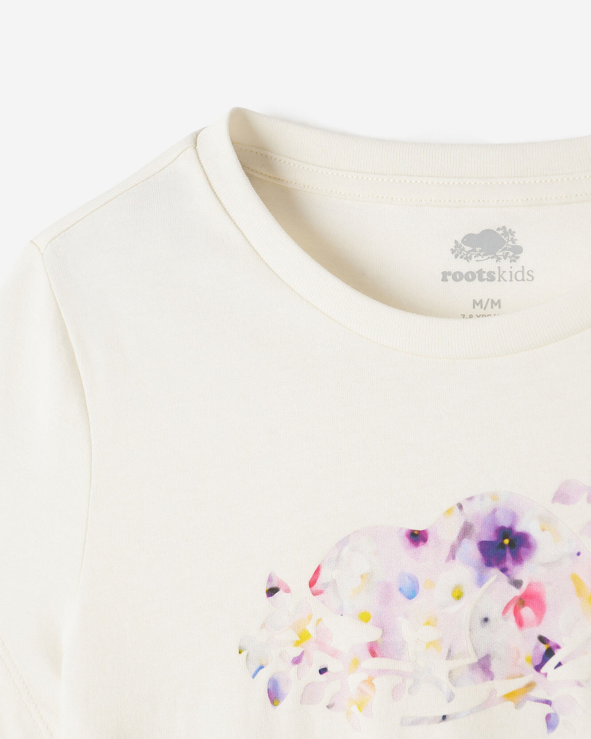 Kids Petal Pop Slim T-Shirt / EGRET