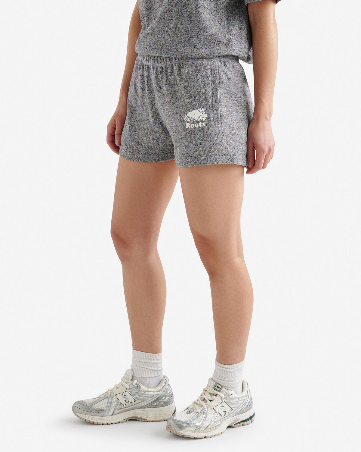 Organic Original Terry Sweatshort 3 Inch / SALT & PEPPER