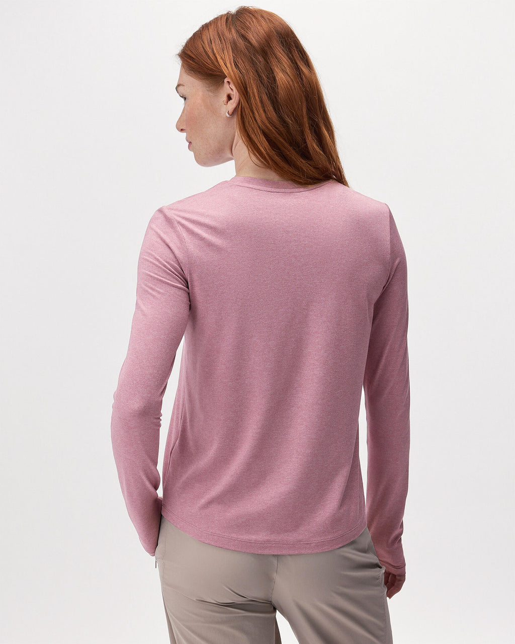 Renew Knit Classic Long Sleeve Top / DUSKY PLUM MIX