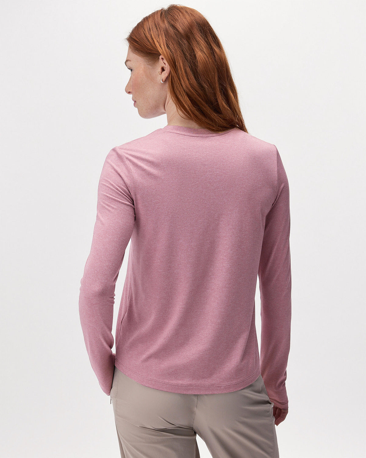 Renew Knit Classic Long Sleeve Top / DUSKY PLUM MIX