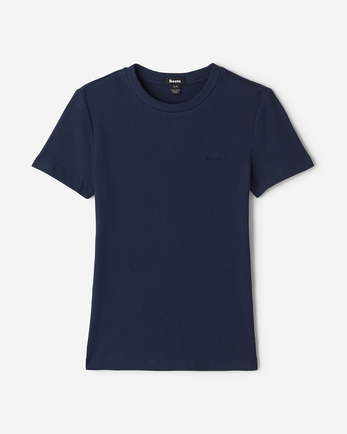 Roam Rib Fitted Short Sleeve Top / NAVY BLAZER