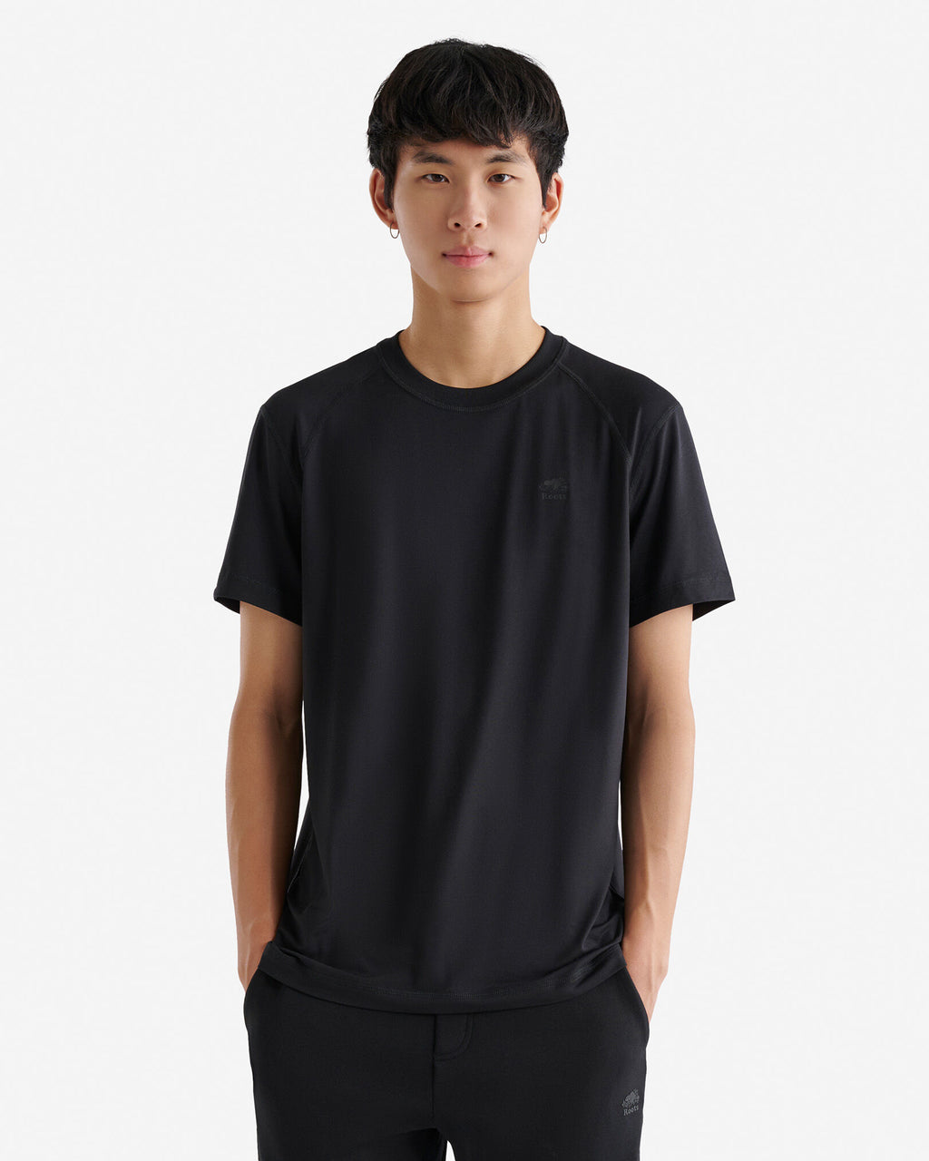 Renew Knit Short Sleeve Top / BLACK