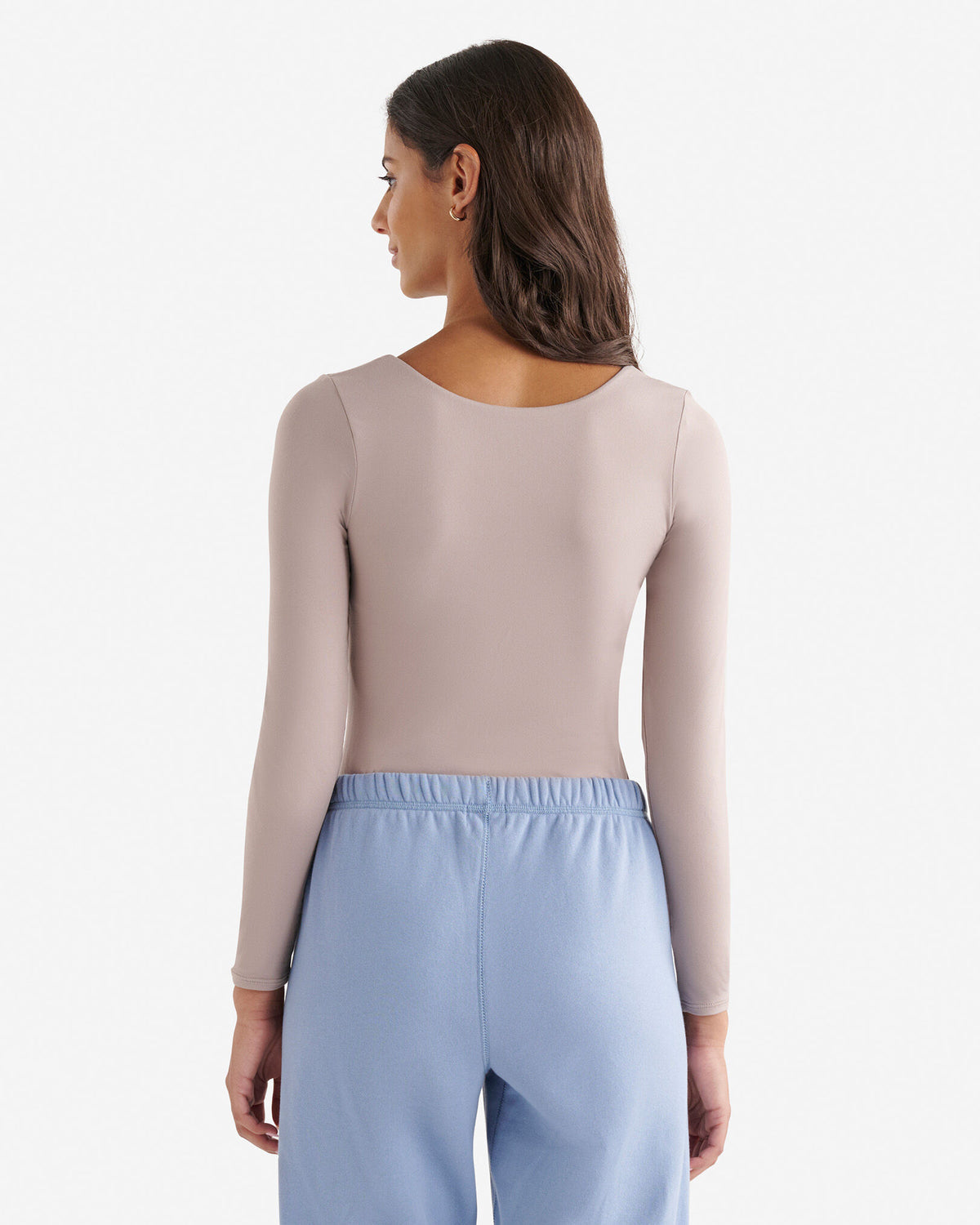 Renew Knit Long Sleeve Bodysuit / MOON TAUPE