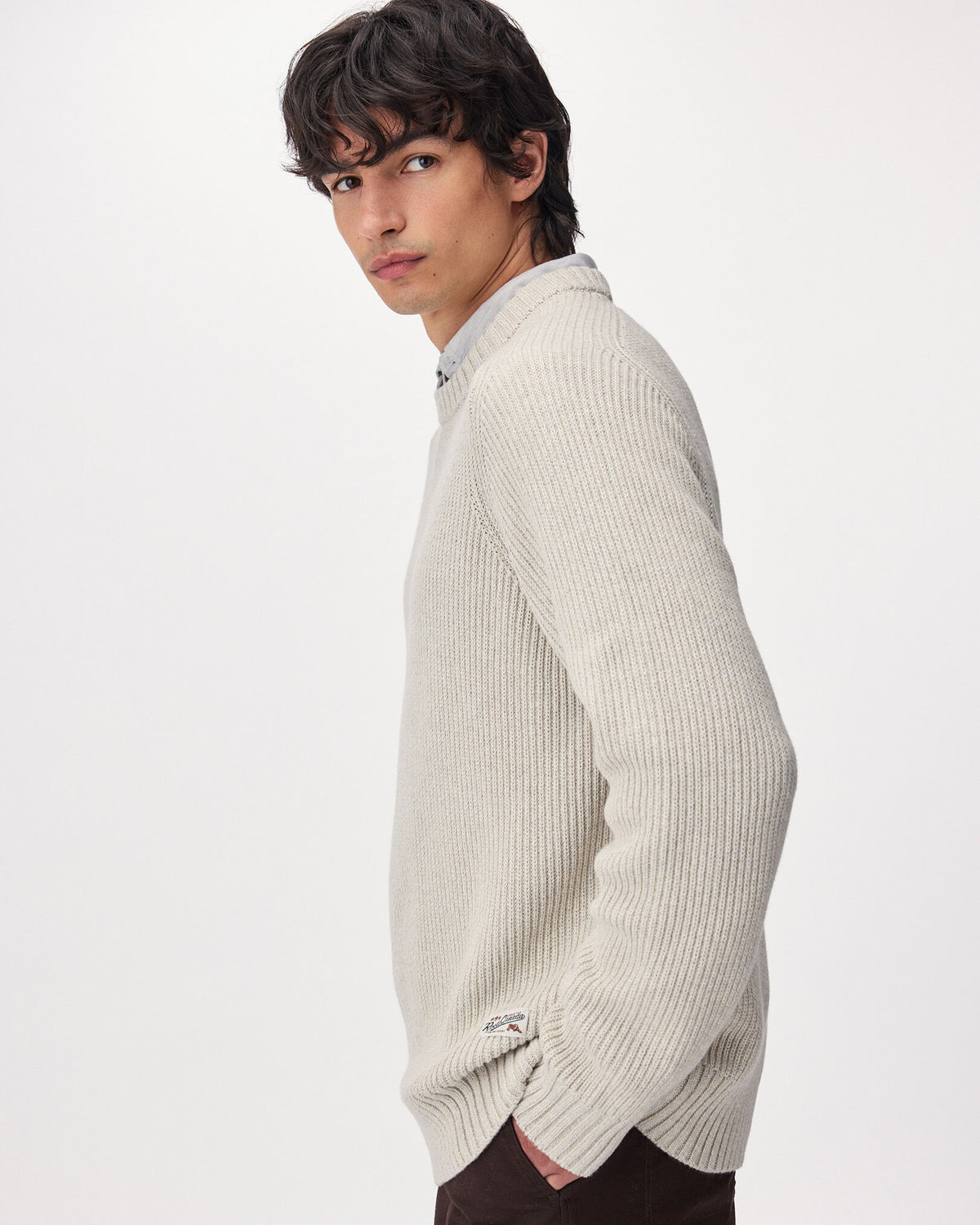 Robson Shaker Crew Sweater / VANILLA CREAM MIX