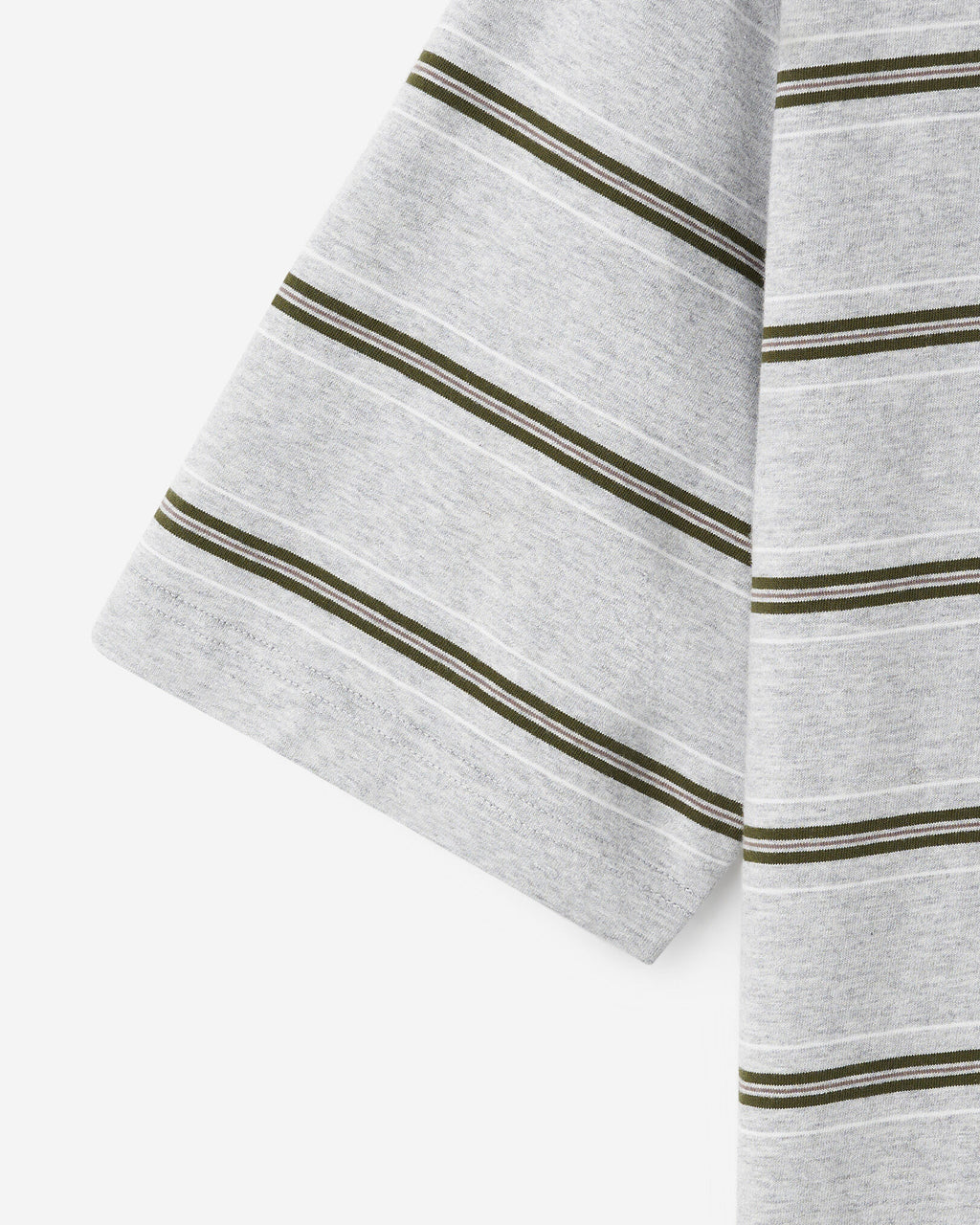 Striped T-Shirt / HEATHER GREY