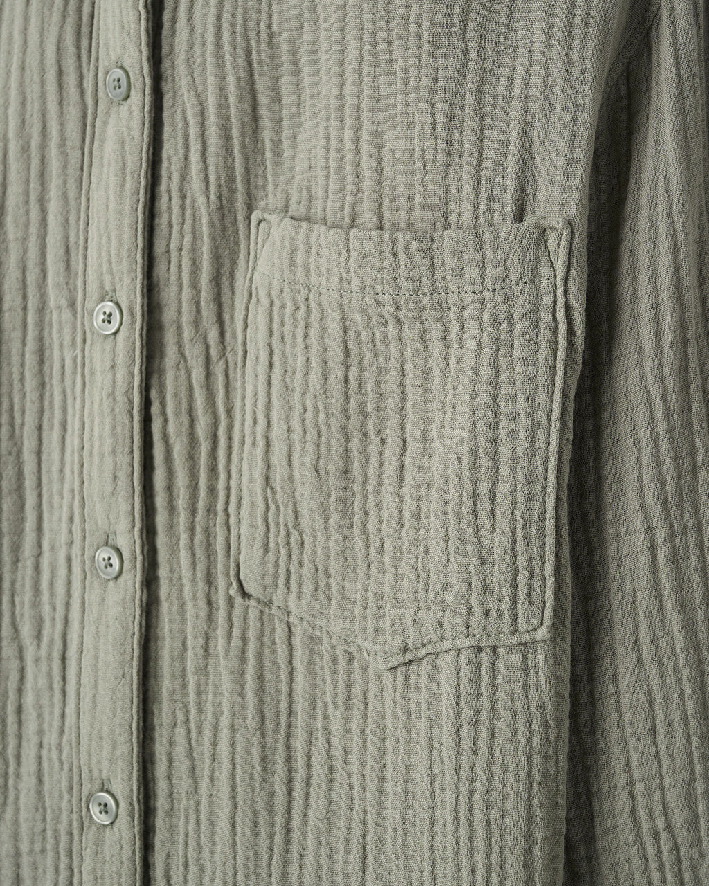 Isla Cotton Gauze Shirt / SHADOW GREEN