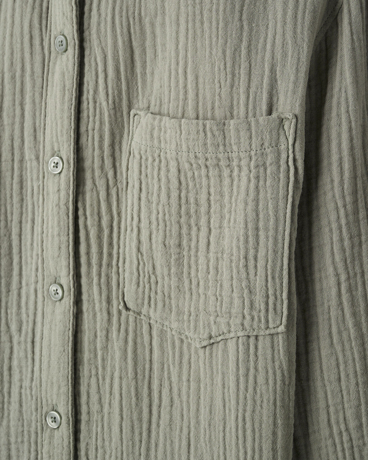 Isla Cotton Gauze Shirt / SHADOW GREEN