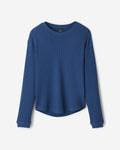 Waffle Long Sleeve Top / DARK DENIM