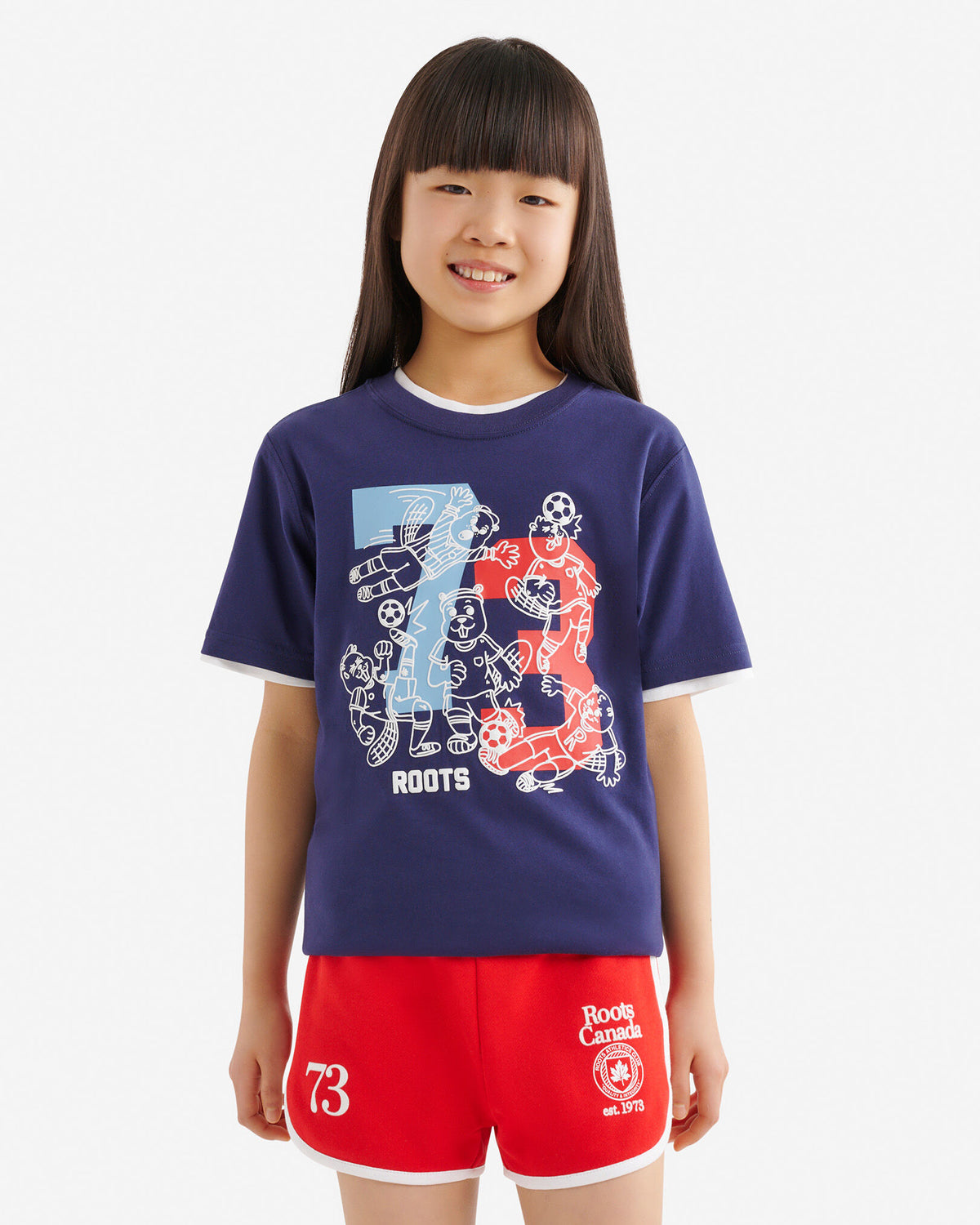 Kids Beaver League T-Shirt / INDIGO INK