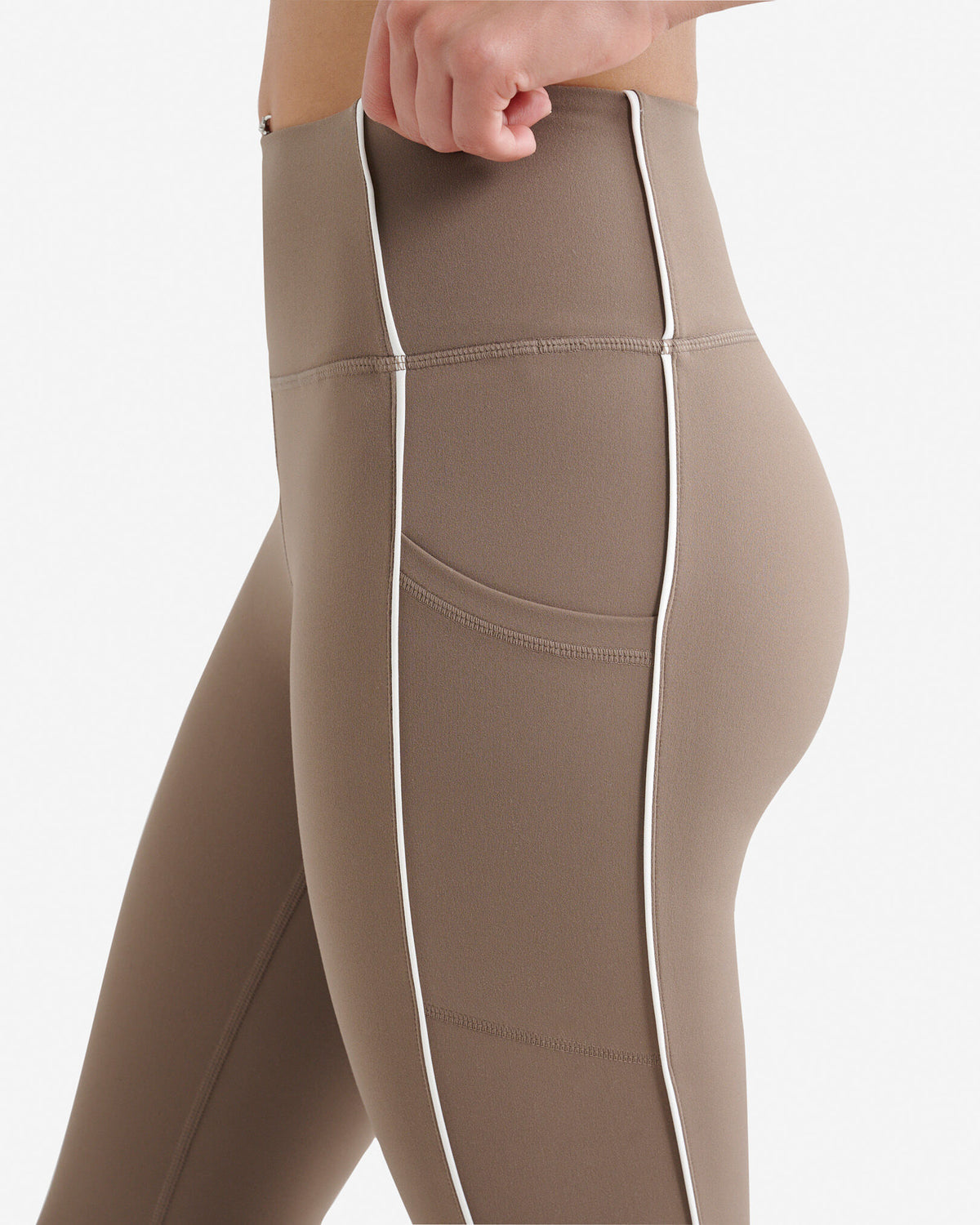 Restore Stretch Piped Legging / FALCON BROWN