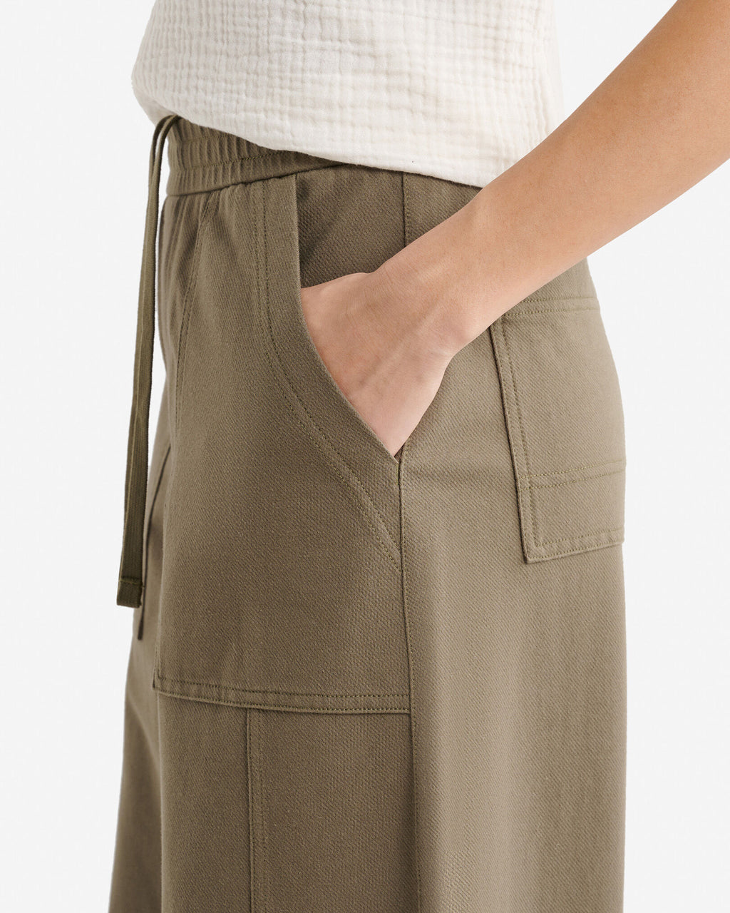 Welland Knit Twill Barrel Pant / KALAMATA