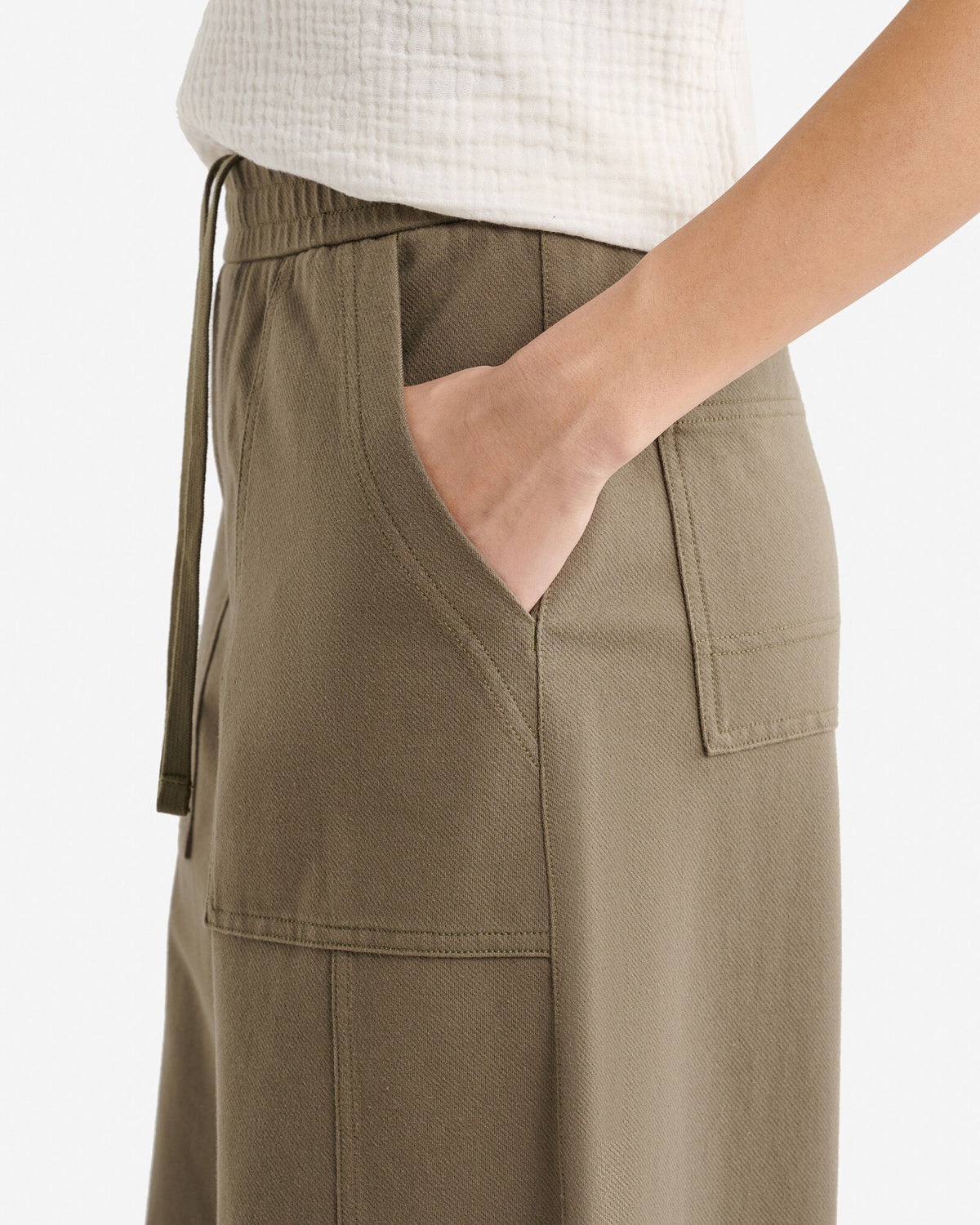 Welland Knit Twill Barrel Pant / KALAMATA