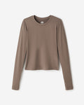 Renew Knit Long Sleeve Top / FALCON BROWN