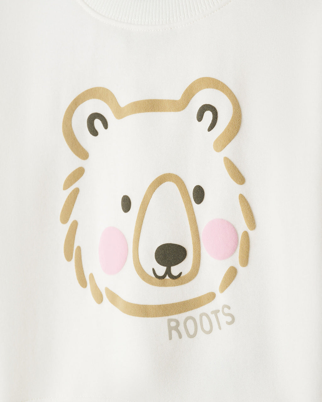 Baby Cozy Bear Crew Sweatshirt / EGRET