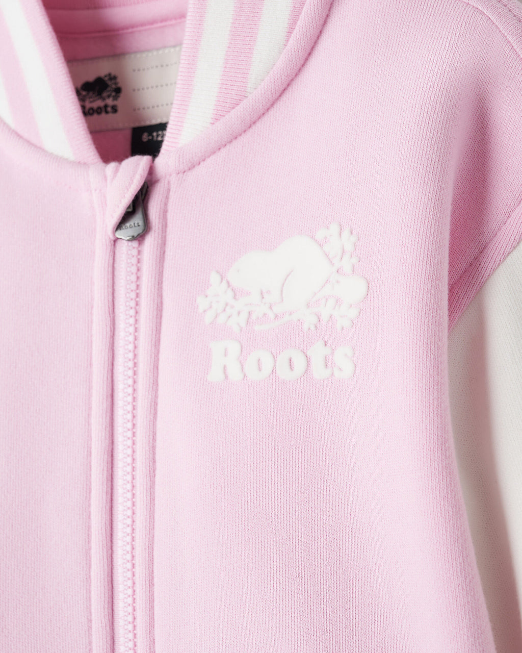 Baby Varsity Jacket / FEATHER PINK