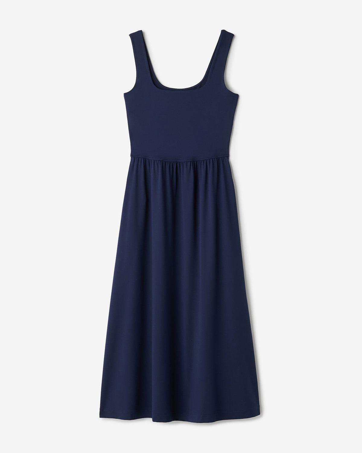 Renew Knit Square Neck Dress / NAVY BLAZER
