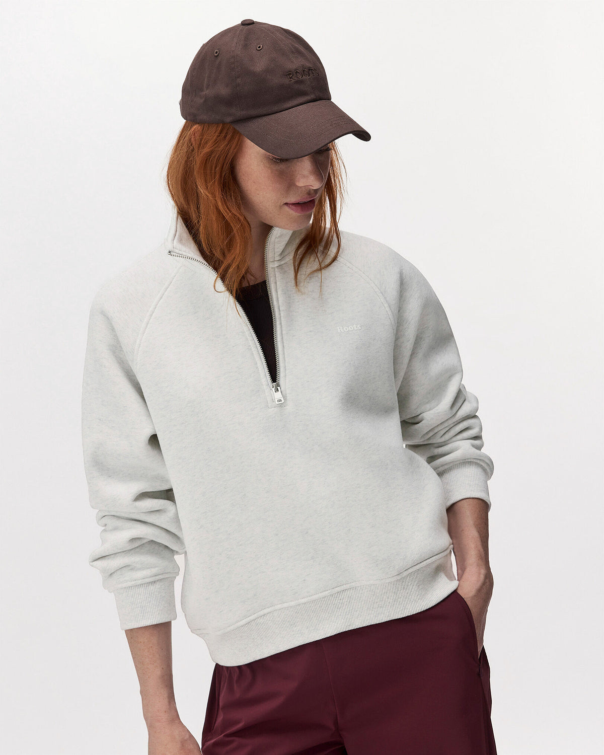 Cloud Quarter Zip / WHITE MIX