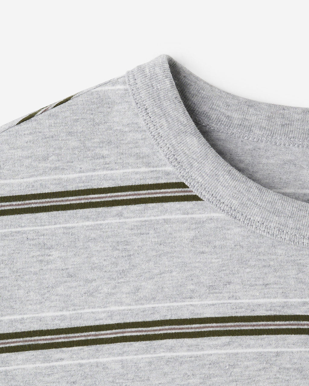 Striped T-Shirt / HEATHER GREY