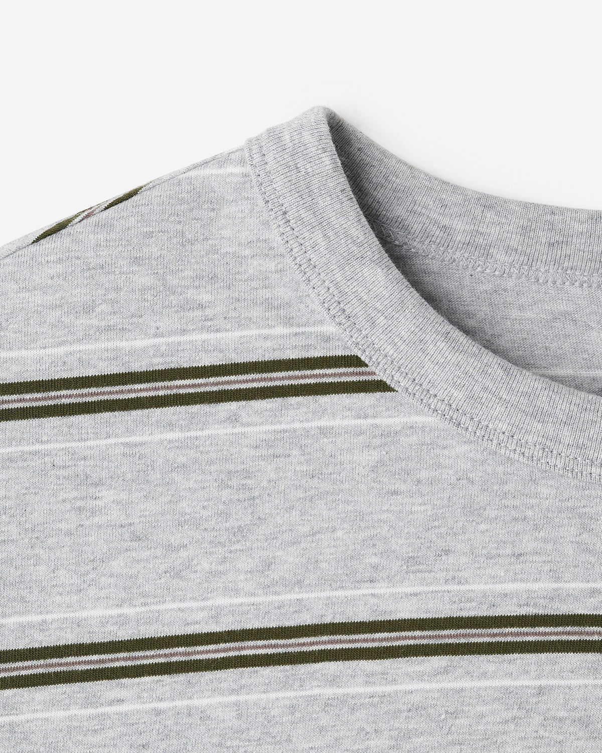 Striped T-Shirt / HEATHER GREY