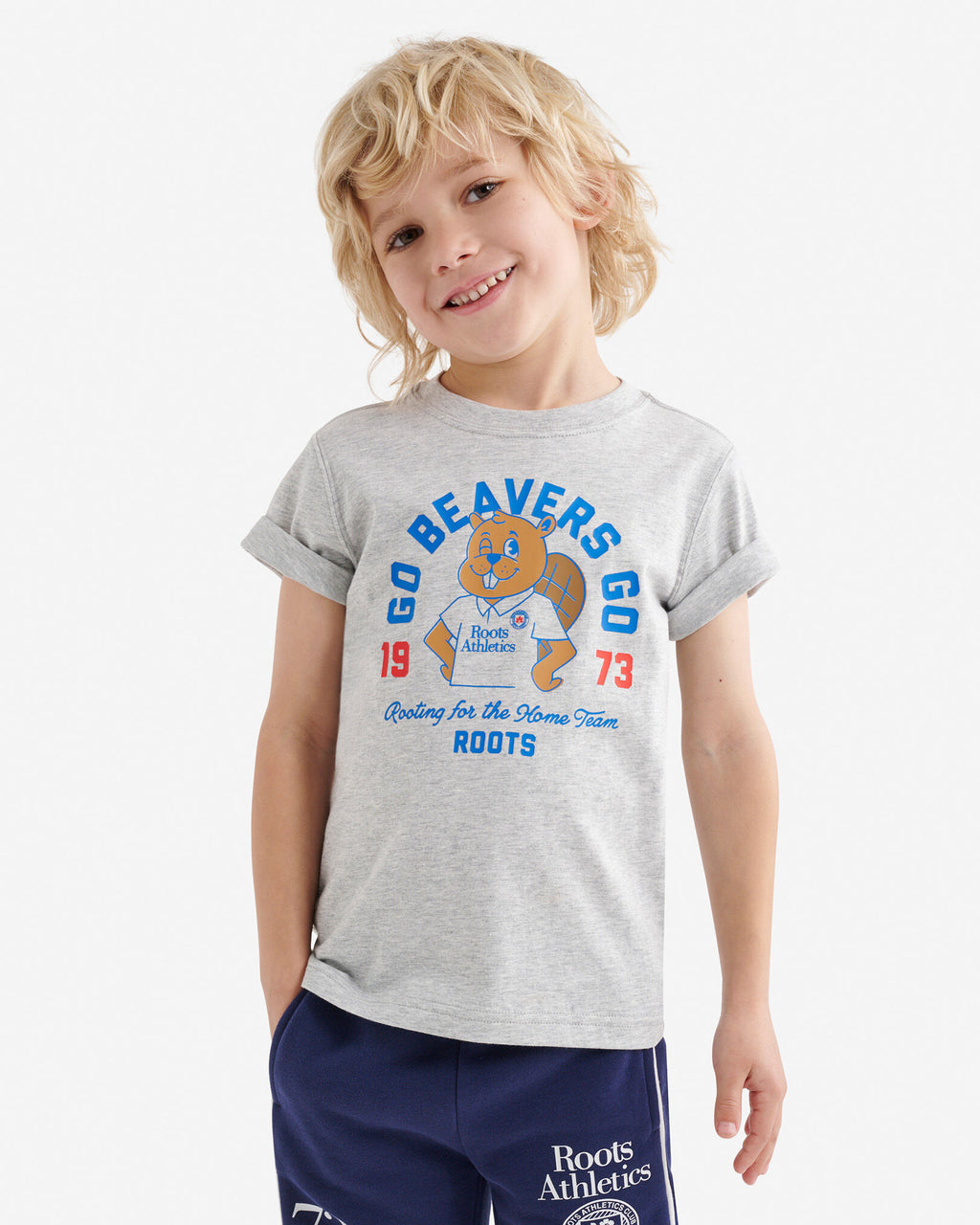 Kids Beaver League T-Shirt / HEATHER GREY