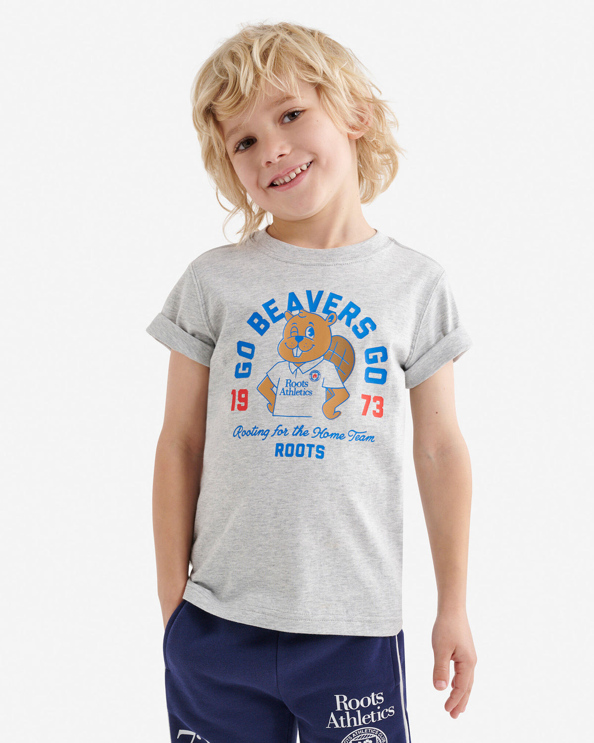 Kids Beaver League T-Shirt / HEATHER GREY