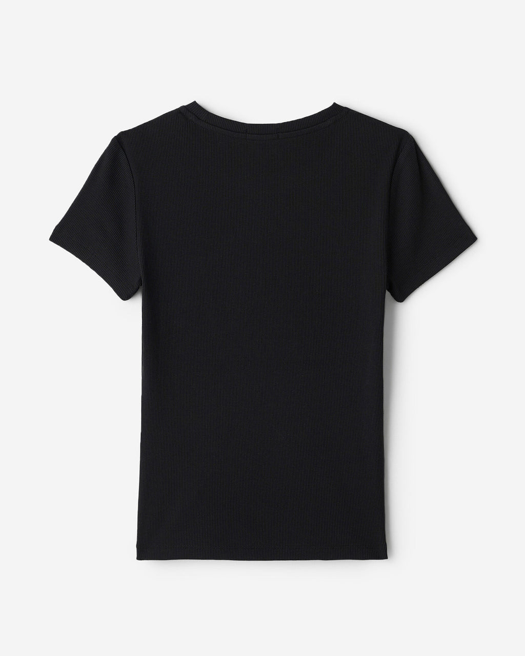 Roam Rib Fitted Short Sleeve Top / BLACK