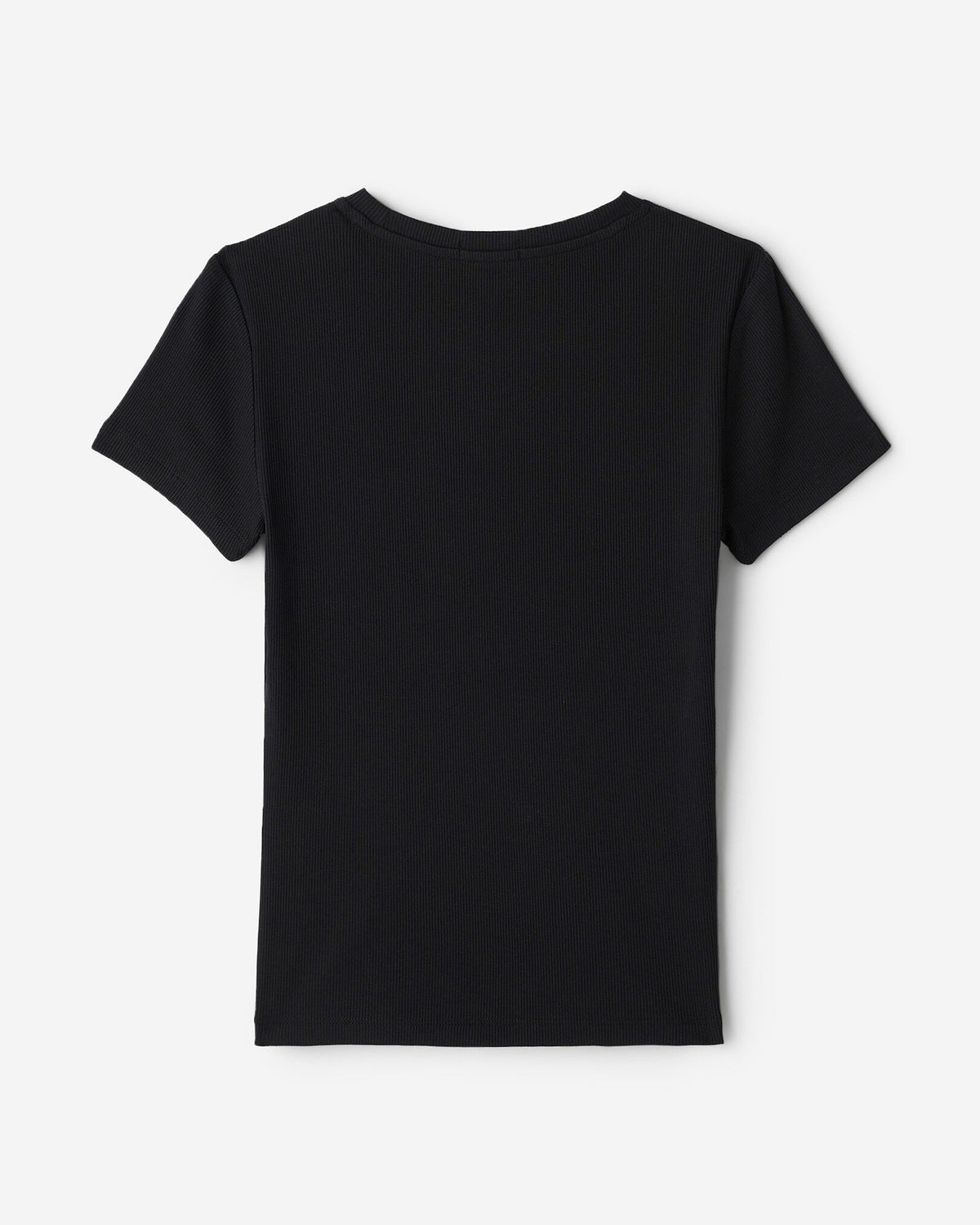 Roam Rib Fitted Short Sleeve Top / BLACK